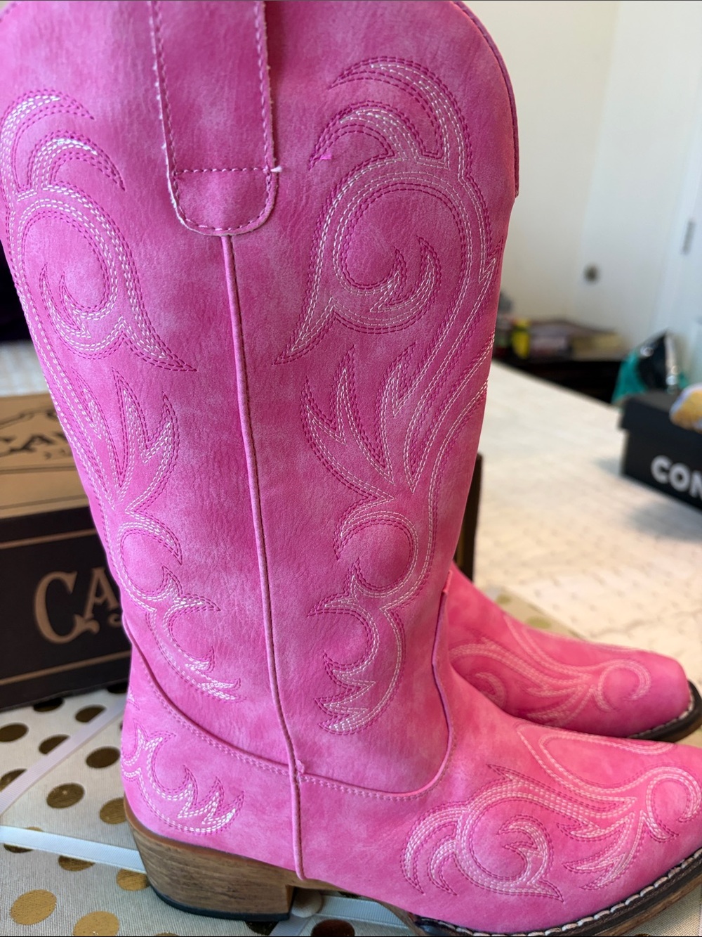 Cavenders Roper  Women's Western Cowboy Boots Pink 7.5 Stylish Cowgirl new - Picture 8 of 9